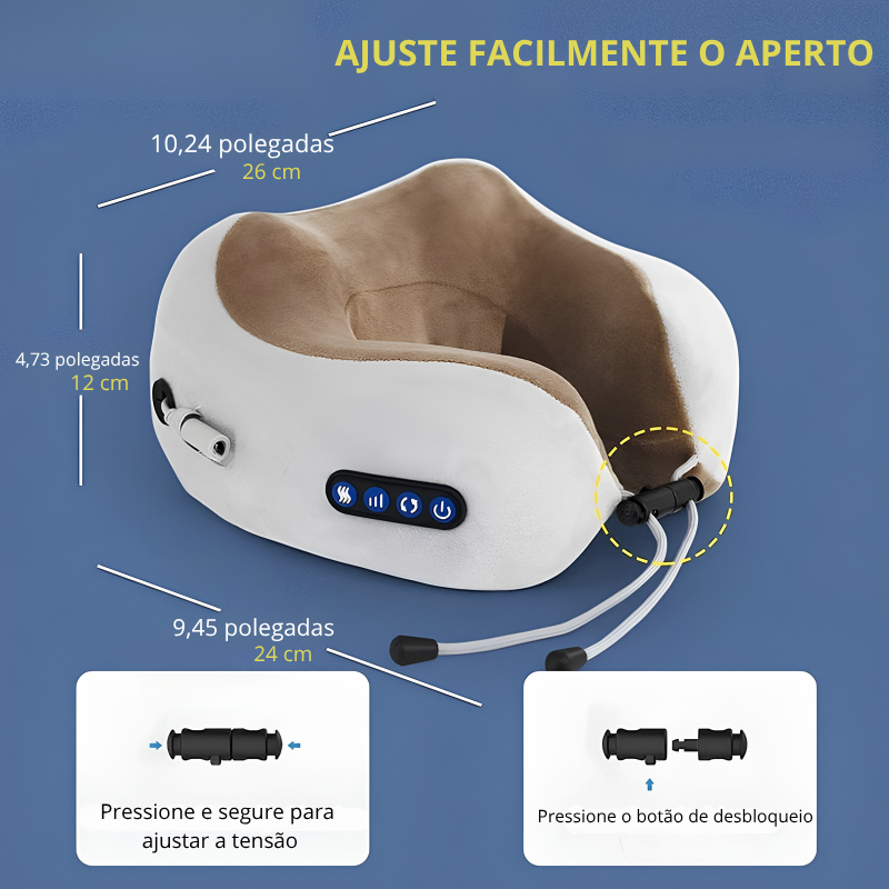 Massageador de pescoço cervical almofada usb
