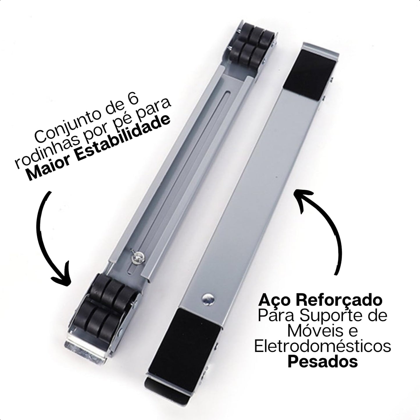 Suporte base com rodinhas para geladeira, fogão e máquinas de lavar