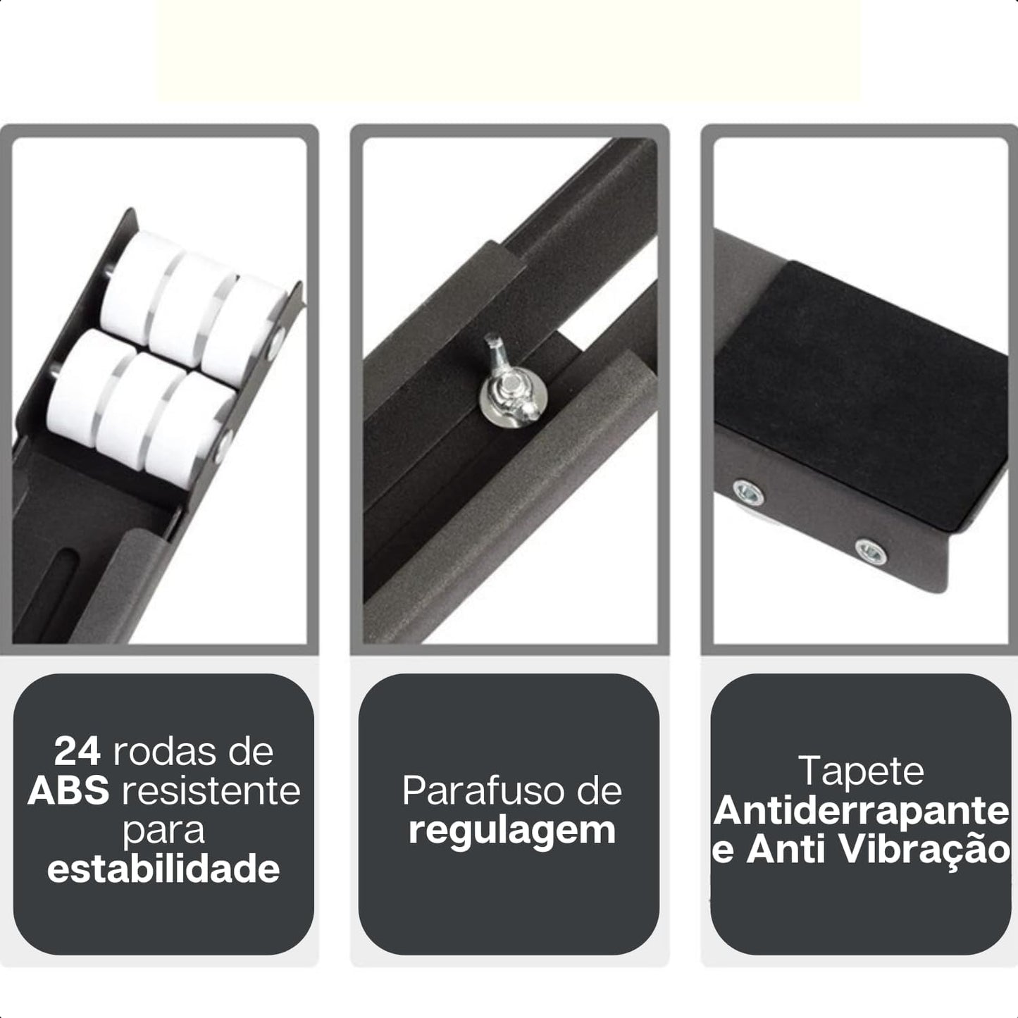 Suporte base com rodinhas para geladeira, fogão e máquinas de lavar