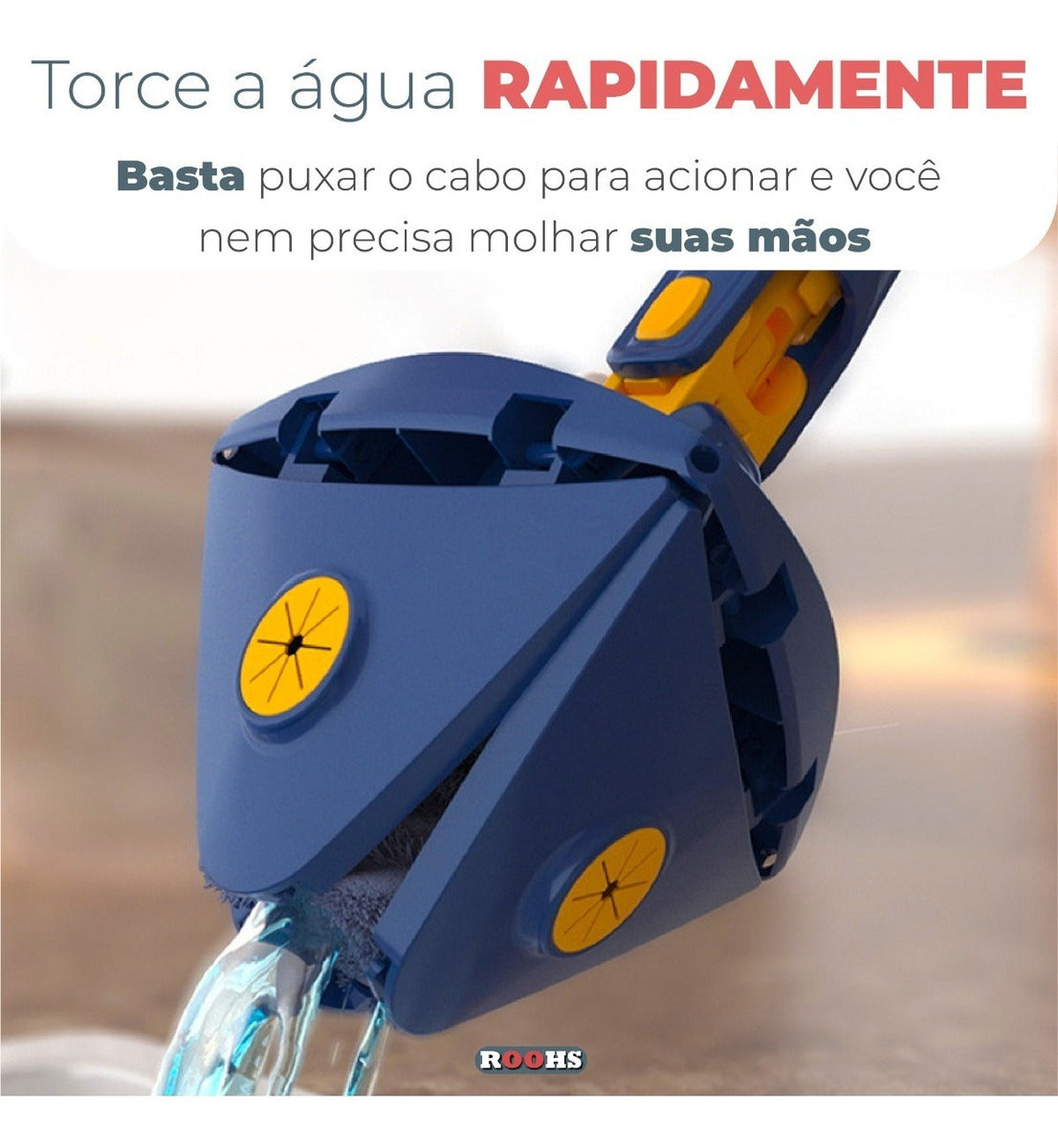 Rodo esfregão de limpeza triangular 360 graus