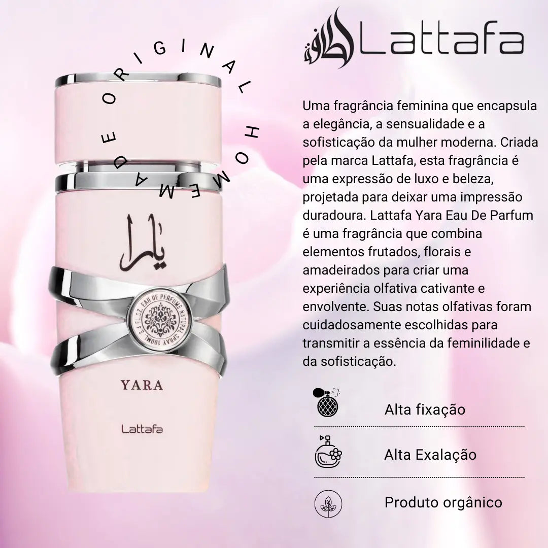 Perfume Árabe Feminino Yara Lattafa Eau De Parfum 100 ML