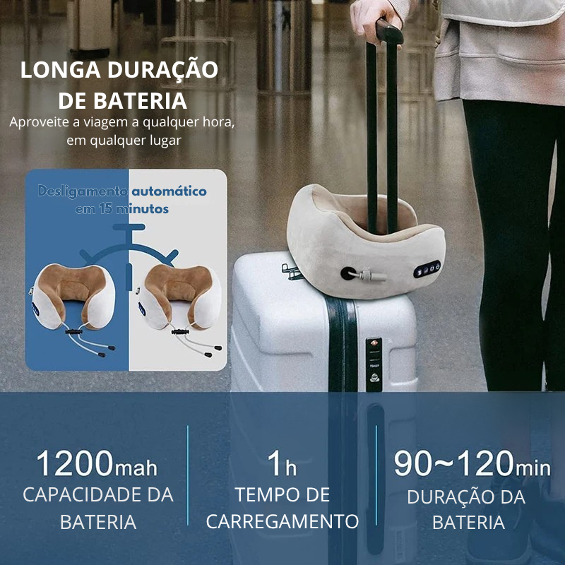 Massageador de pescoço cervical almofada usb