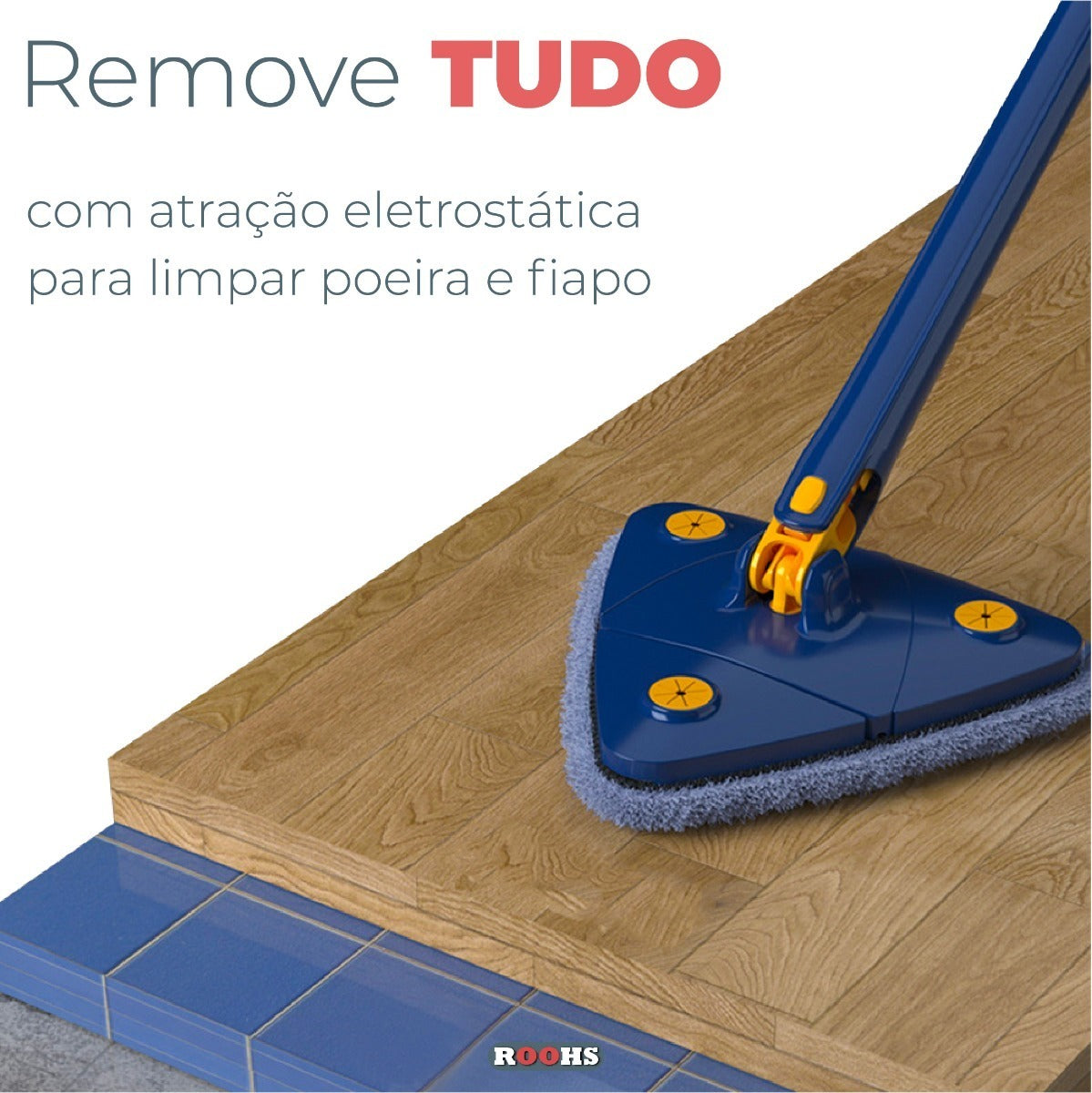 Rodo esfregão de limpeza triangular 360 graus