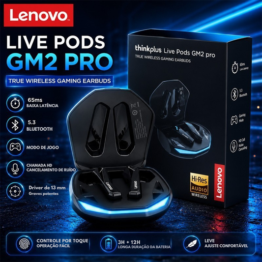 Fone de ouvido sem fio bluetooth 5.3 GM2 PRO