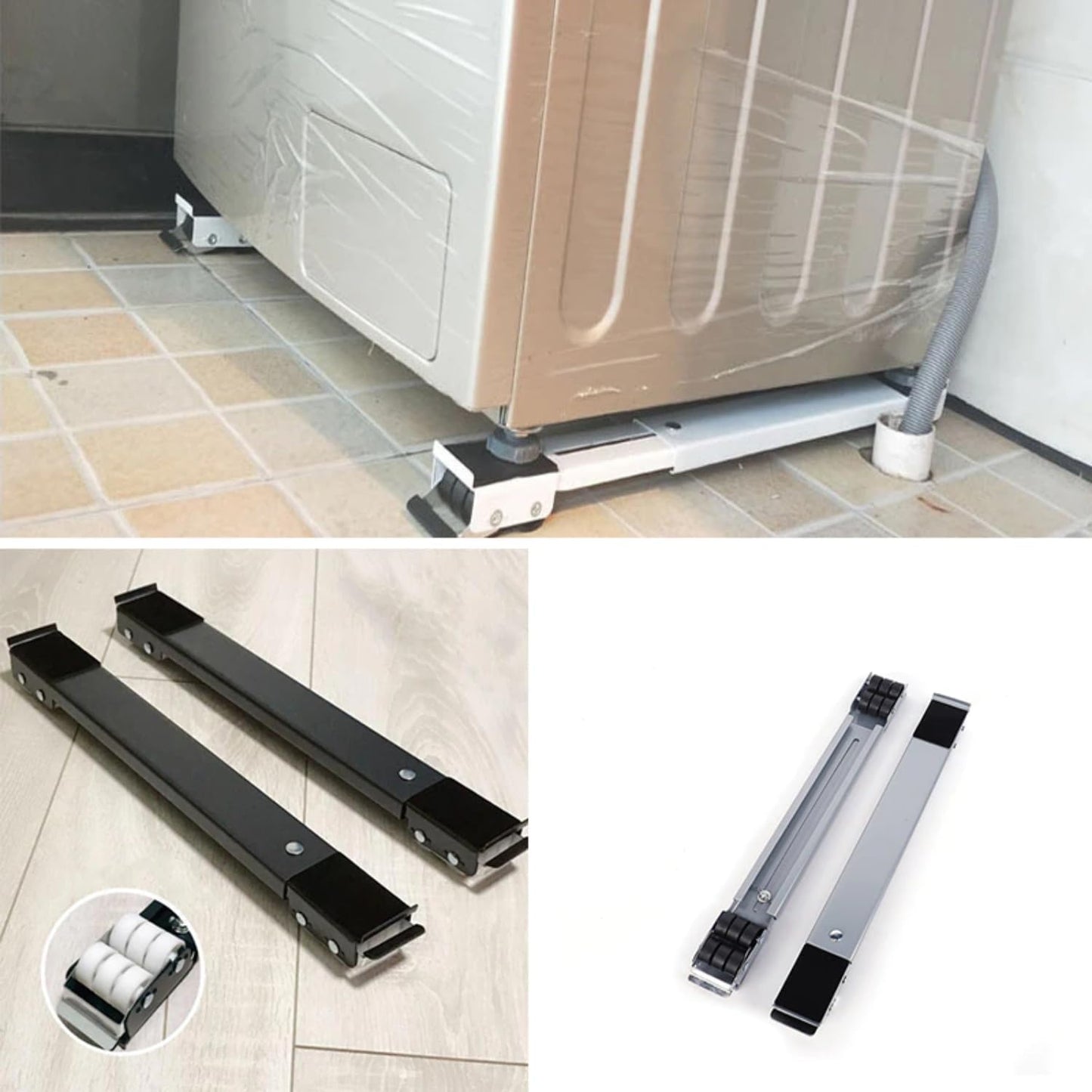 Suporte base com rodinhas para geladeira, fogão e máquinas de lavar