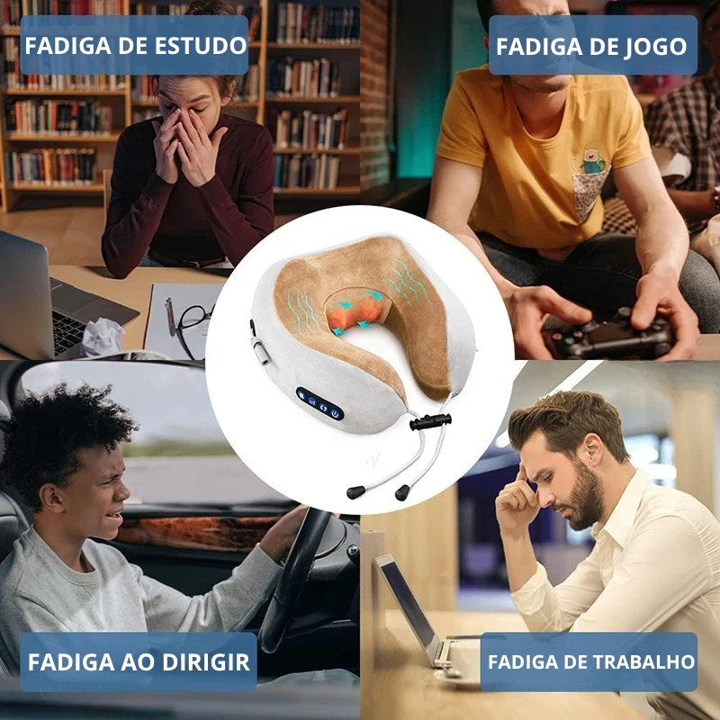 Massageador de pescoço cervical almofada usb