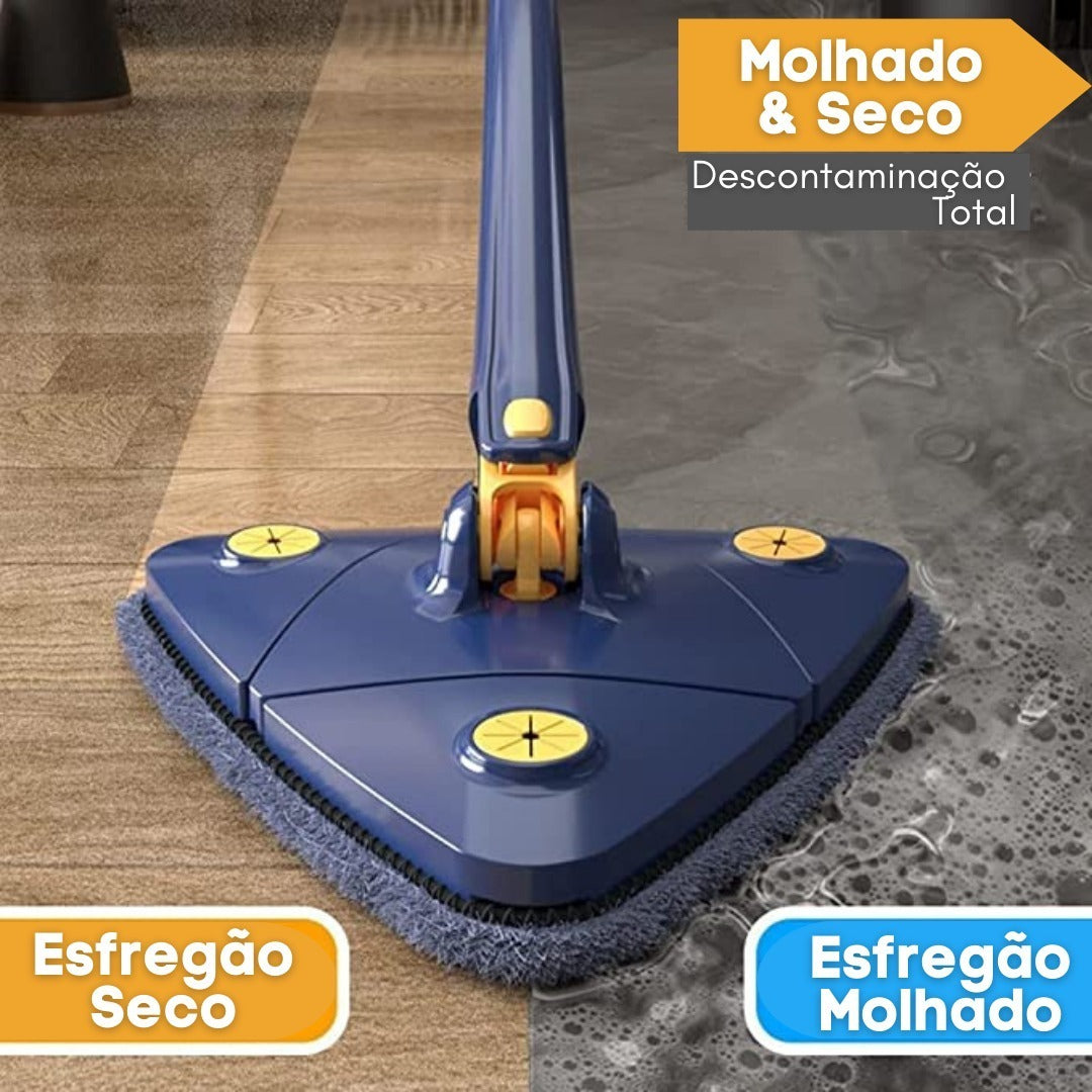 Rodo esfregão de limpeza triangular 360 graus