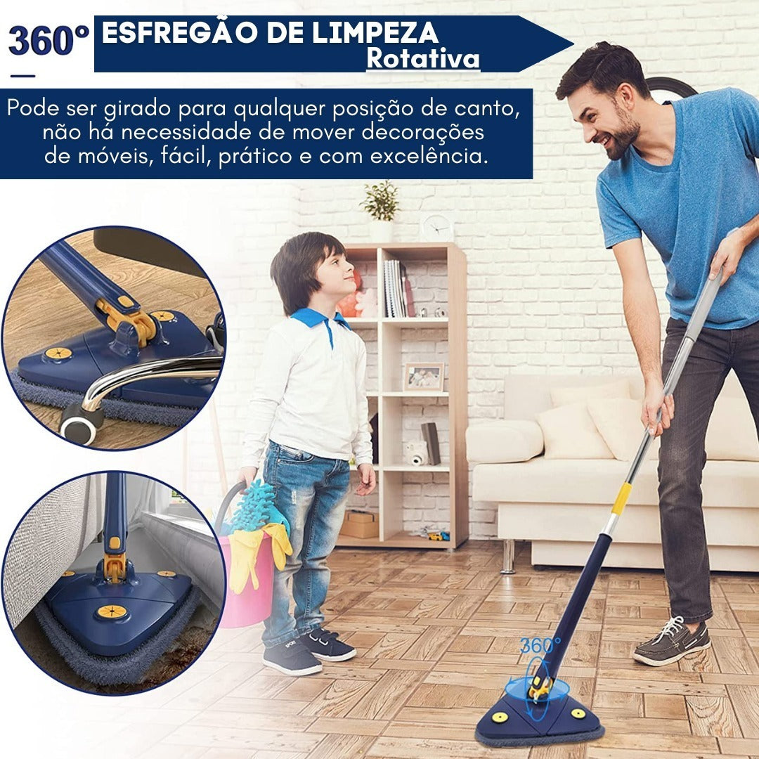 Rodo esfregão de limpeza triangular 360 graus