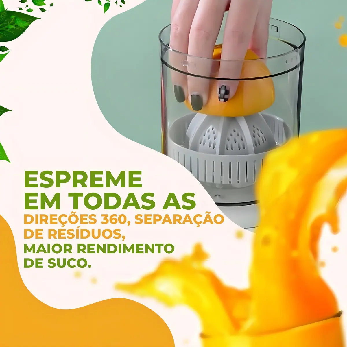 Espremedor de Frutas Elétrico Portátil - Extrator Automático USB