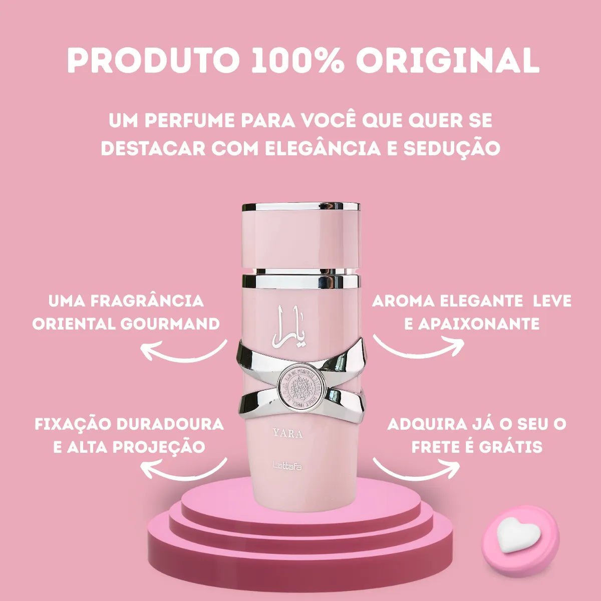 Perfume Árabe Feminino Yara Lattafa Eau De Parfum 100 ML