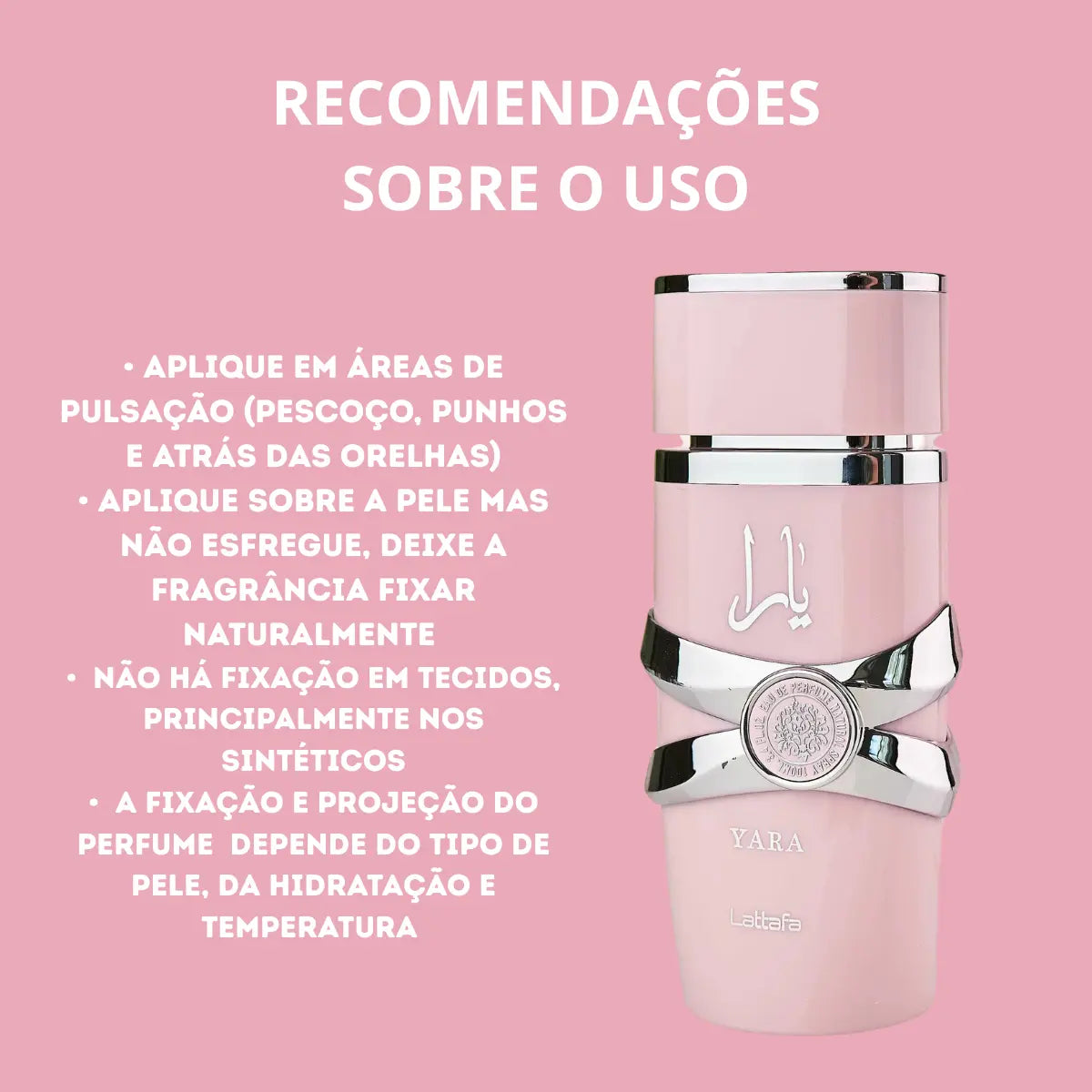 Perfume Árabe Feminino Yara Lattafa Eau De Parfum 100 ML