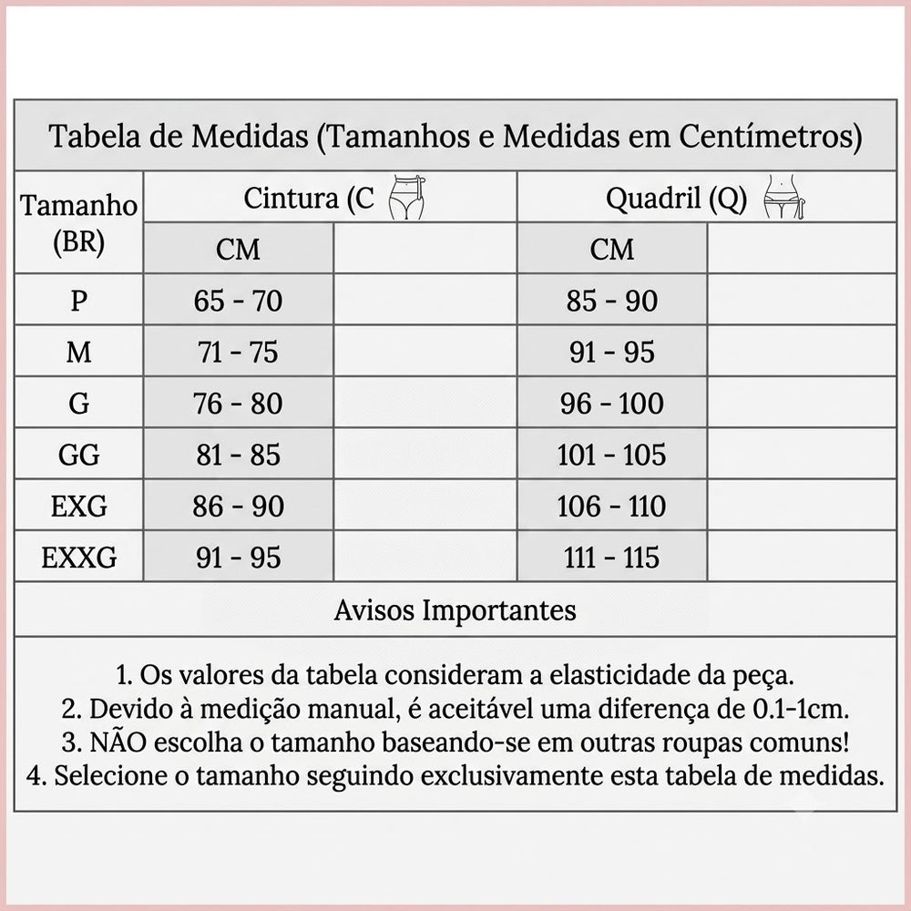 Tabela de Medidas