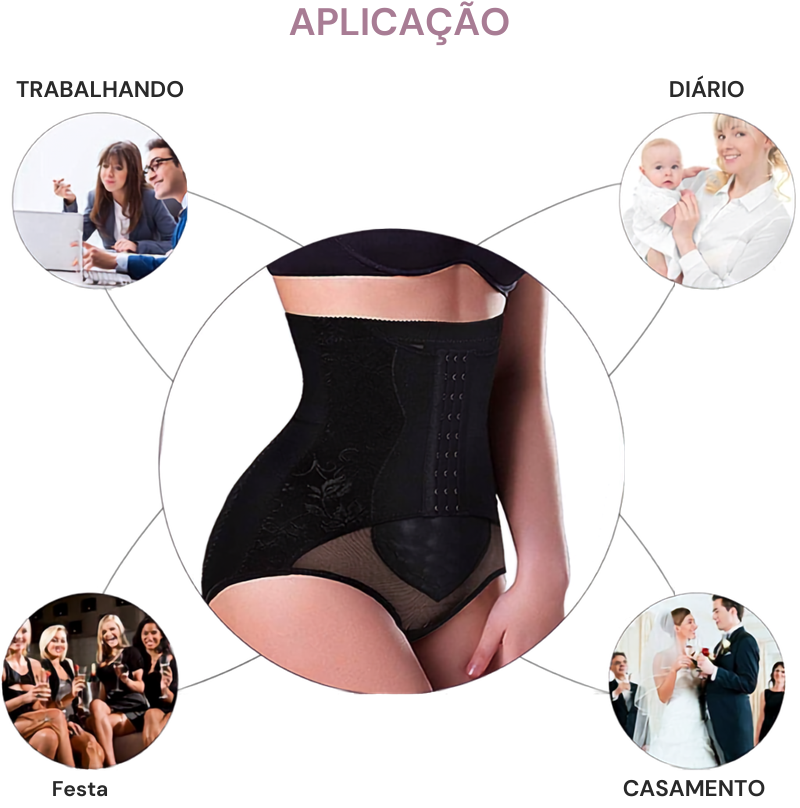 Calcinha Modeladora com Gancho- Preta