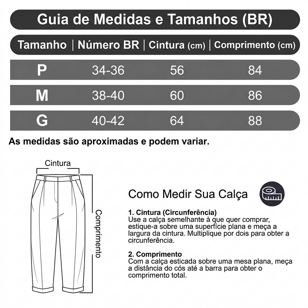 Tabela de Medidas